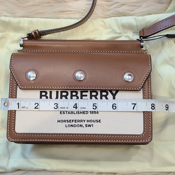 🔥BURBERRY HORSEFERRY MINI CANVAS & LEATHER BAG! - Picture 11 of 14